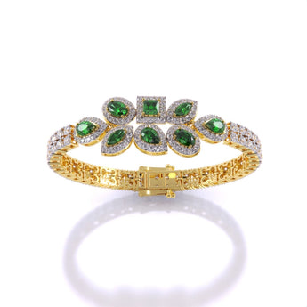 Ivana Jewels Bracelets Beautiful Emerald Colour Stone Bracelet For Girls