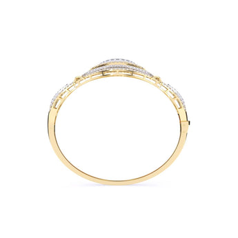 Ivana Jewels Bracelets Classic Design with Round Diamonds Bangle