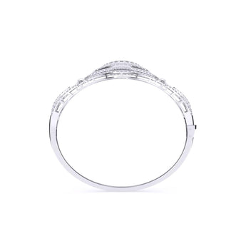 Ivana Jewels Bracelets Classic Design with Round Diamonds Bangle