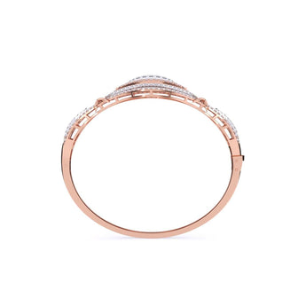 Ivana Jewels Bracelets Classic Design with Round Diamonds Bangle