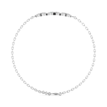 Ivana Jewels Bracelets Clustered Flower Trio Diamond Band