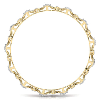 Ivana Jewels Bracelets Contemporary Diamond Studded Bangle
