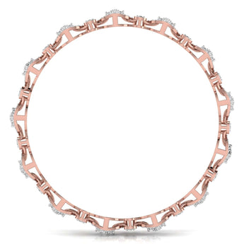 Ivana Jewels Bracelets Contemporary Diamond Studded Bangle