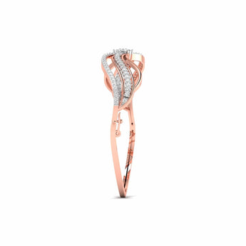 Ivana Jewels Bracelets Curved Diamond Line Bangle