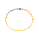 Ivana Jewels Bracelets Curved Diamond Line Bangle