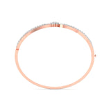 Ivana Jewels Bracelets Curved Diamond Line Bangle