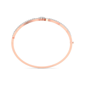 Ivana Jewels Bracelets Curved Diamond Line Bangle