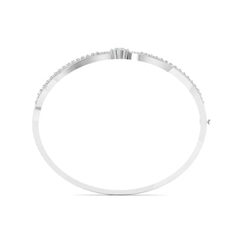 Ivana Jewels Bracelets Curved Diamond Line Bangle
