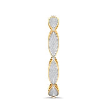 Ivana Jewels Bracelets Detailed Diamond Cluster Link Bracelet