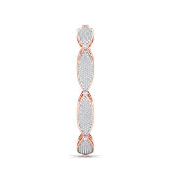 Ivana Jewels Bracelets Detailed Diamond Cluster Link Bracelet