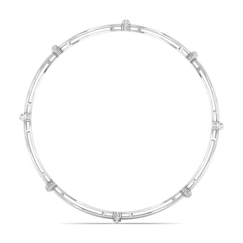 Ivana Jewels Bracelets Detailed Diamond Cluster Link Bracelet