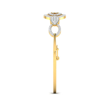 Ivana Jewels Bracelets Diamond Accent Oval Bangle