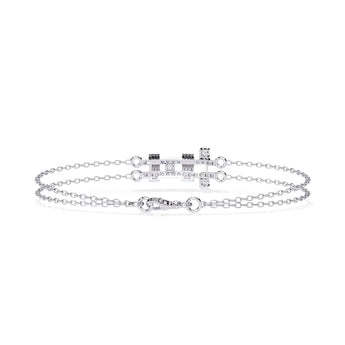 Ivana Jewels Bracelets Diamond Bar Bracelet in Warm Gold