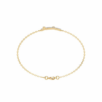Ivana Jewels Bracelets Diamond Bar Bracelet in Warm Gold