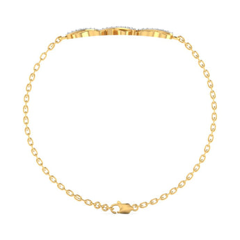 Ivana Jewels Bracelets Diamond Butterfly Gold Band