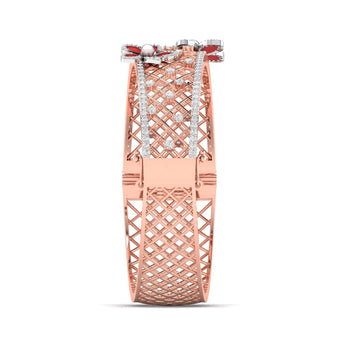 Ivana Jewels Bracelets Diamond Floral Bangle