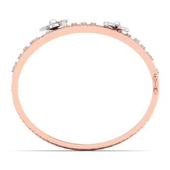 Ivana Jewels Bracelets Diamond Floral Bangle