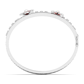Ivana Jewels Bracelets Diamond Floral Bangle