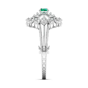 Ivana Jewels Bracelets Elegant Emerald Diamond Bangle