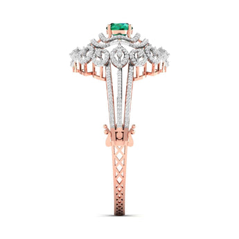Ivana Jewels Bracelets Elegant Emerald Diamond Bangle