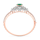Ivana Jewels Bracelets Elegant Emerald Diamond Bangle