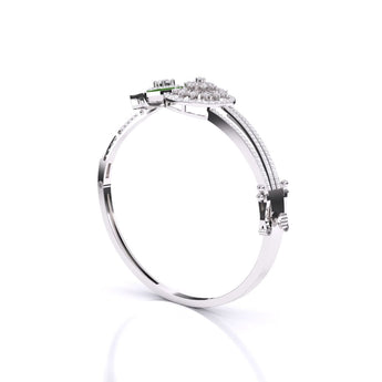 Ivana Jewels Bracelets Enticing Green Enamel and Diamond Bracelet
