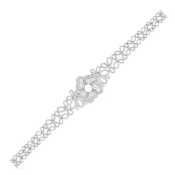 Ivana Jewels Bracelets Floral Bracelet with Pearl Center