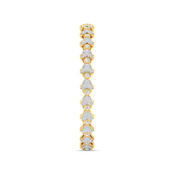 Ivana Jewels Bracelets Floral Motif Diamond Bangle