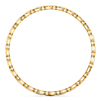 Ivana Jewels Bracelets Floral Motif Diamond Bangle