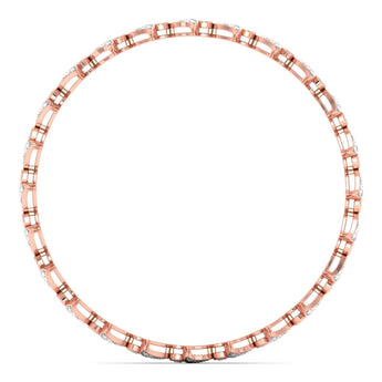 Ivana Jewels Bracelets Floral Motif Diamond Bangle