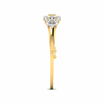 Ivana Jewels Bracelets Floral Pattern Diamond Bangle
