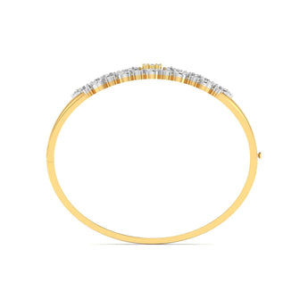 Ivana Jewels Bracelets Floral Pattern Diamond Bangle