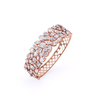 Ivana Jewels Bracelets Glorious Floral Diamond Bangle