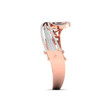 Ivana Jewels Bracelets Gold Bangle with Diamond Swirl