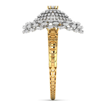 Ivana Jewels Bracelets Gold Bangle with Diamonds