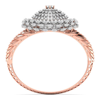 Ivana Jewels Bracelets Gold Bangle with Diamonds