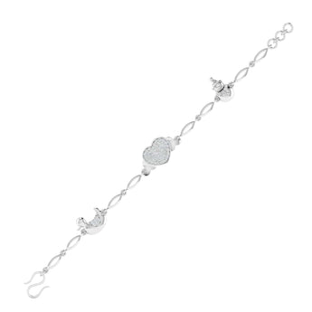 Ivana Jewels Bracelets Gold Heart Bracelet with Pave Diamonds