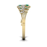 Ivana Jewels Bracelets Green Pear Shape Diamond Bangle For Her