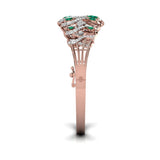 Ivana Jewels Bracelets Green Pear Shape Diamond Bangle For Her