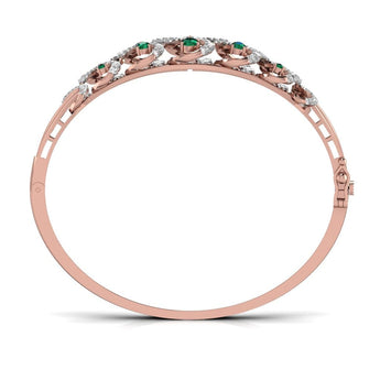 Ivana Jewels Bracelets Green Pear Shape Diamond Bangle For Her
