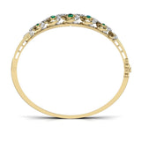 Ivana Jewels Bracelets Green Pear Shape Diamond Bangle For Her