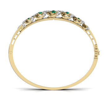 Ivana Jewels Bracelets Green Pear Shape Diamond Bangle For Her