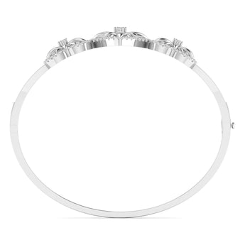 Ivana Jewels Bracelets Heart & Flower Diamond Bangle