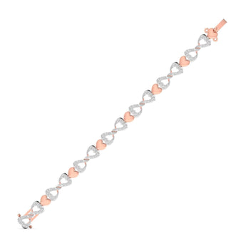 Ivana Jewels Bracelets Heart Link Diamond Bracelet