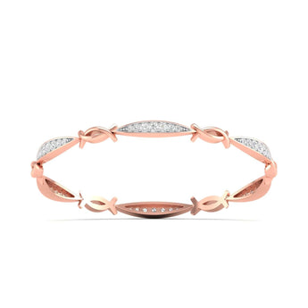 Ivana Jewels Bracelets Interwoven Diamond Bangle