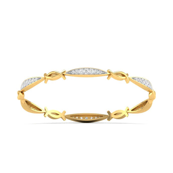 Ivana Jewels Bracelets Interwoven Diamond Bangle