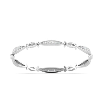 Ivana Jewels Bracelets Interwoven Diamond Bangle