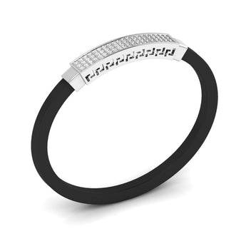 Ivana Jewels Bracelets Ivana Men's Bracelet With Black Colour Band