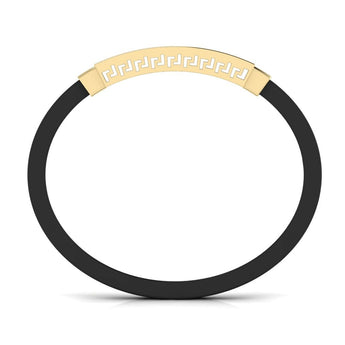 Ivana Jewels Bracelets Ivana Men's Bracelet With Black Colour Band
