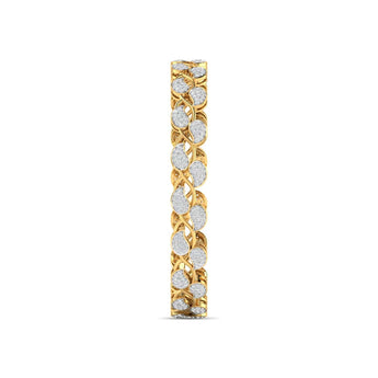 Ivana Jewels Bracelets Leaf Design Diamond Bangle